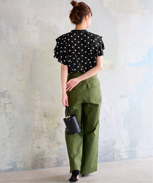 JOURNAL STANDA RD relume ドットプリントフリルブラウス JOURNAL STANDARD relume（ジャーナルスタンダード レリューム