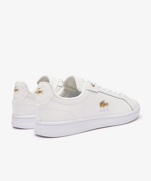 LACOSTE(ラコステ)の「LACOSTE/ラコステ CARNABY PRO 124 1 SFA スニーカー ストリート レディース ファッション 47SFA0040(スニーカー・レディース・ホワイト×ゴールド・23.0cm/23.5cm/24.0cm/24.5cm)」の2枚目の写真