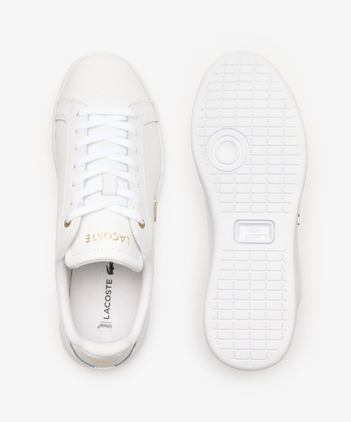 LACOSTE(ラコステ)の「LACOSTE/ラコステ CARNABY PRO 124 1 SFA スニーカー ストリート レディース ファッション 47SFA0040(スニーカー・レディース・ホワイト×ゴールド・23.0cm/23.5cm/24.0cm/24.5cm)」の3枚目の写真