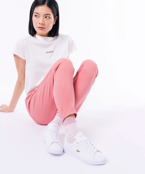 LACOSTE(ラコステ)の「LACOSTE/ラコステ CARNABY PRO 124 1 SFA スニーカー ストリート レディース ファッション 47SFA0040(スニーカー・レディース・ホワイト×ゴールド・23.0cm/23.5cm/24.0cm/24.5cm)」の4枚目の写真