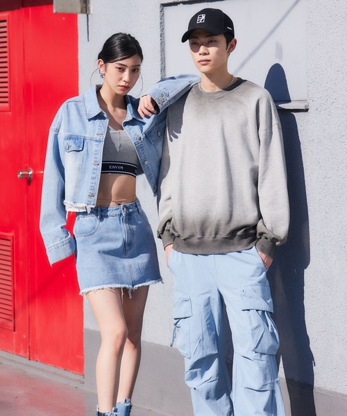 ENVYM（アンビー）の「カットオフデニムジャケット（デニムジャケット・レディース・ブルー/ブラック/ピンク・FREE）」の20枚目の写真