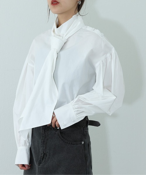 COLONY 2139（コロニートゥーワンスリーナイン）の「スタンドタイブラウス（シャツ/ブラウス・レディース・オフホワイト/ブラック・FREE）」の8枚目の写真