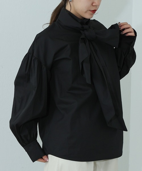 COLONY 2139（コロニートゥーワンスリーナイン）の「スタンドタイブラウス（シャツ/ブラウス・レディース・オフホワイト/ブラック・FREE）」の13枚目の写真