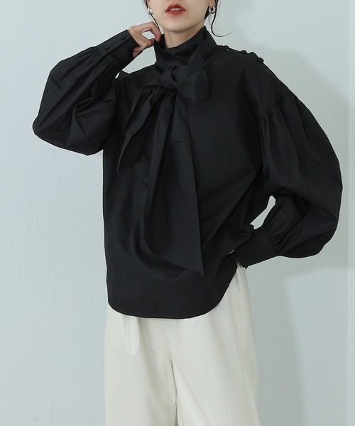 COLONY 2139（コロニートゥーワンスリーナイン）の「スタンドタイブラウス（シャツ/ブラウス・レディース・オフホワイト/ブラック・FREE）」の14枚目の写真