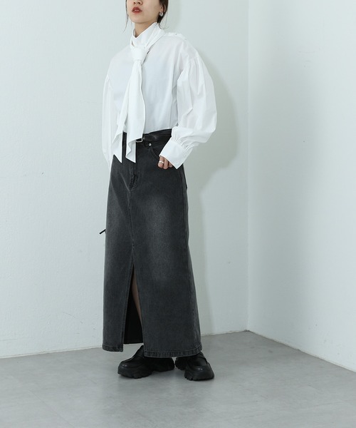 COLONY 2139（コロニートゥーワンスリーナイン）の「スタンドタイブラウス（シャツ/ブラウス・レディース・オフホワイト/ブラック・FREE）」の9枚目の写真