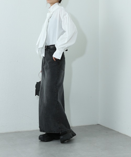 COLONY 2139（コロニートゥーワンスリーナイン）の「スタンドタイブラウス（シャツ/ブラウス・レディース・オフホワイト/ブラック・FREE）」の10枚目の写真