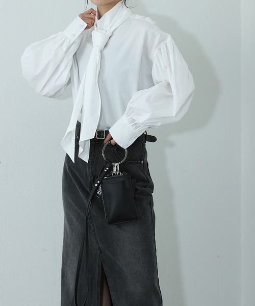 COLONY 2139（コロニートゥーワンスリーナイン）の「スタンドタイブラウス（シャツ/ブラウス・レディース・オフホワイト/ブラック・FREE）」の7枚目の写真