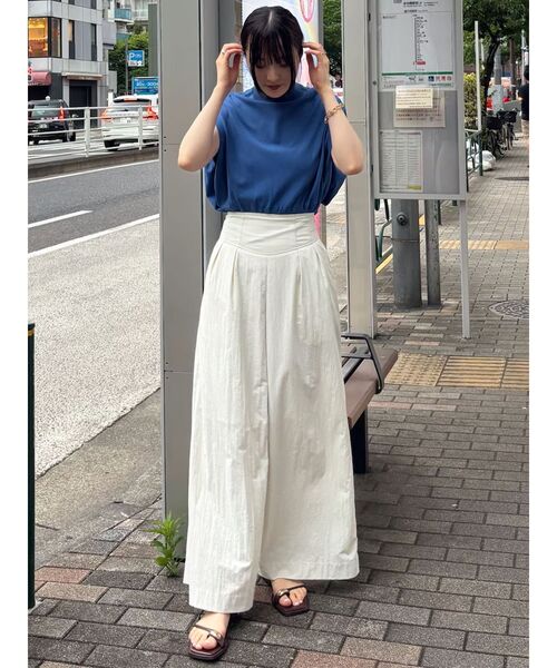 LAGUNAMOON(ラグナムーン)の「コルセットワイドパンツ(その他パンツ・レディース・ブラック/アイボリー・MEDIUM/SMALL)」の6枚目の写真