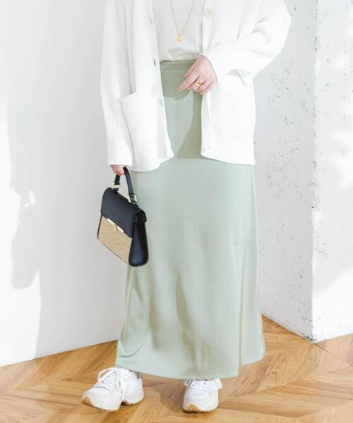 F by ROSSO（エフバイロッソ）の「F by ROSSO　サテンマーメイドスカート（スカート・レディース・ミント/ネイビー/ホワイト系その他・36/38）」の14枚目の写真