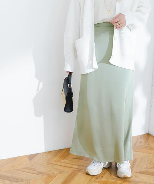 F by ROSSO（エフバイロッソ）の「F by ROSSO　サテンマーメイドスカート（スカート・レディース・ミント/ネイビー/ホワイト系その他・36/38）」の15枚目の写真