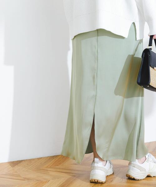 F by ROSSO（エフバイロッソ）の「F by ROSSO　サテンマーメイドスカート（スカート・レディース・ミント/ネイビー/ホワイト系その他・36/38）」の17枚目の写真