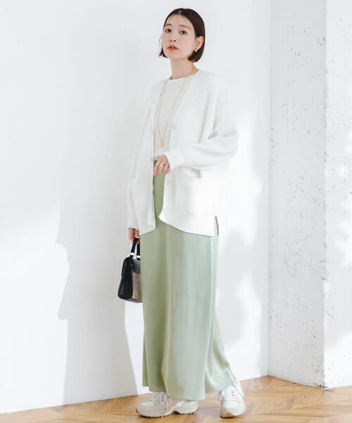 F by ROSSO（エフバイロッソ）の「F by ROSSO　サテンマーメイドスカート（スカート・レディース・ミント/ネイビー/ホワイト系その他・36/38）」の18枚目の写真