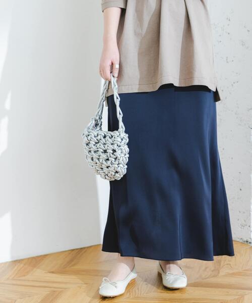 F by ROSSO（エフバイロッソ）の「F by ROSSO　サテンマーメイドスカート（スカート・レディース・ミント/ネイビー/ホワイト系その他・36/38）」の22枚目の写真