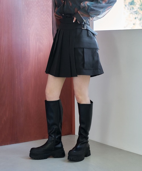 HARE（ハレ）の「サイドプリーツショートパンツ(HARE)（その他パンツ・レディース・ブラック/ブルー・FREE）」の5枚目の写真