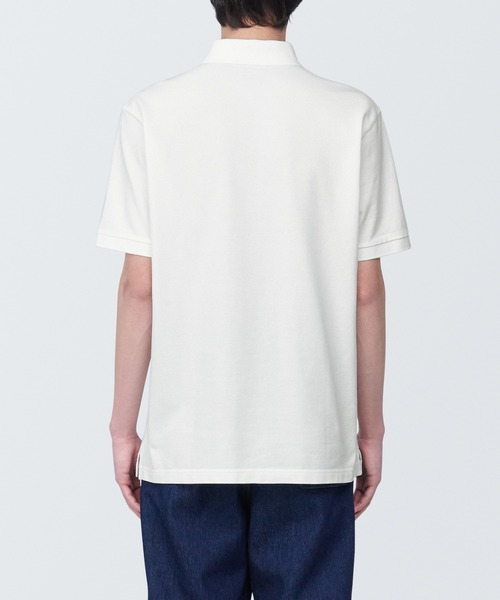 無印良品(ムジルシリョウヒン)の「紳士 洗いざらし鹿の子編み半袖ポロシャツ(ポロシャツ・メンズ・レッド/ホワイト/ネイビー系/ダークグリーン/グレー/ブラック・XL/L/M/S)」の9枚目の写真