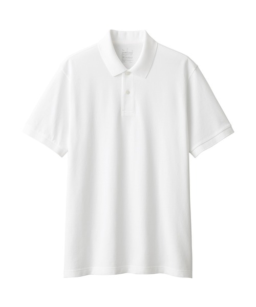 無印良品(ムジルシリョウヒン)の「紳士 洗いざらし鹿の子編み半袖ポロシャツ(ポロシャツ・メンズ・レッド/ホワイト/ネイビー系/ダークグリーン/グレー/ブラック・XL/L/M/S)」の12枚目の写真