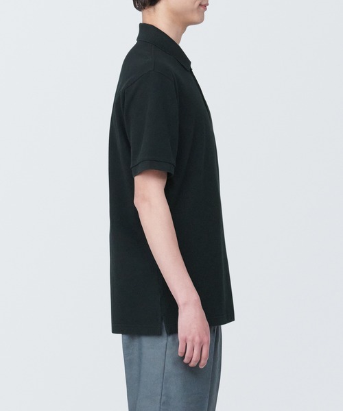 無印良品(ムジルシリョウヒン)の「紳士 洗いざらし鹿の子編み半袖ポロシャツ(ポロシャツ・メンズ・レッド/ホワイト/ネイビー系/ダークグリーン/グレー/ブラック・XL/L/M/S)」の15枚目の写真