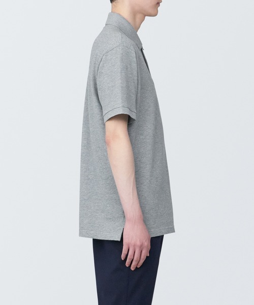 無印良品(ムジルシリョウヒン)の「紳士 洗いざらし鹿の子編み半袖ポロシャツ(ポロシャツ・メンズ・レッド/ホワイト/ネイビー系/ダークグリーン/グレー/ブラック・XL/L/M/S)」の22枚目の写真