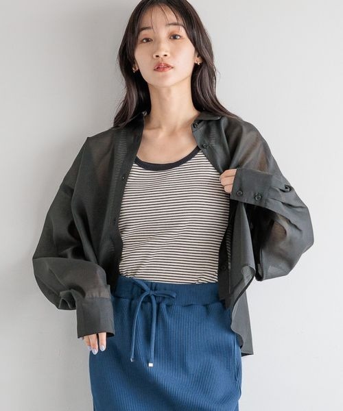 LOWRYS FARM（ローリーズファーム）の「シアーシャツLS 986886