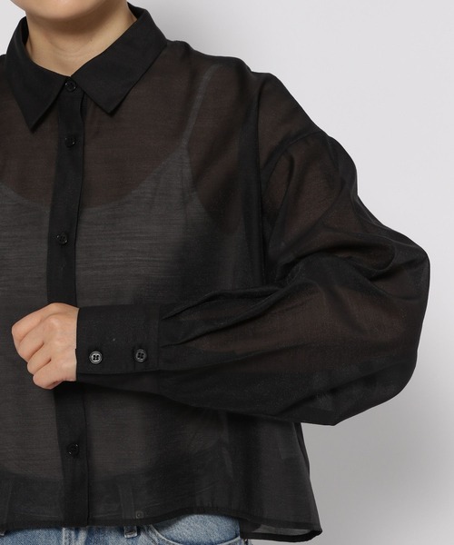 LOWRYS FARM(ローリーズファーム)の「シアーシャツLS 986886(シャツ/ブラウス・レディース・グレー/アイボリー/ブラック/その他/ピンク/その他1/ブルー/ブルーグリーン・SHORT/LONG)」の22枚目の写真