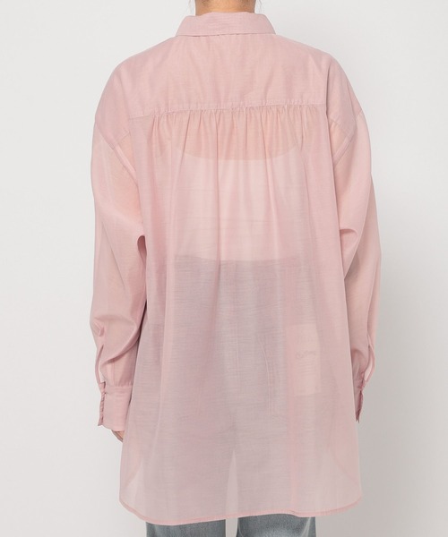 LOWRYS FARM(ローリーズファーム)の「シアーシャツLS 986886(シャツ/ブラウス・レディース・グレー/アイボリー/ブラック/その他/ピンク/その他1/ブルー/ブルーグリーン・SHORT/LONG)」の15枚目の写真