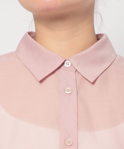 LOWRYS FARM(ローリーズファーム)の「シアーシャツLS 986886(シャツ/ブラウス・レディース・グレー/アイボリー/ブラック/その他/ピンク/その他1/ブルー/ブルーグリーン・SHORT/LONG)」の16枚目の写真