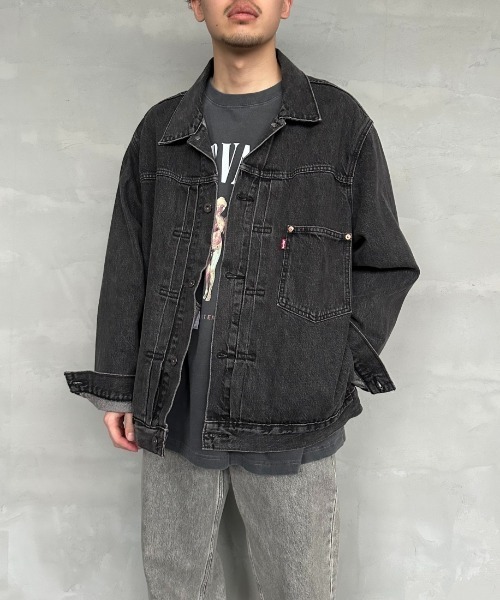 Levi's（リーバイス）の「[LEVI’S/リーバイス] TYPE 1 TRUCKER デニムジャケット（デニムジャケット・レディース・ライトインディゴブルー/ブラック・M/L/XL）」の2枚目の写真