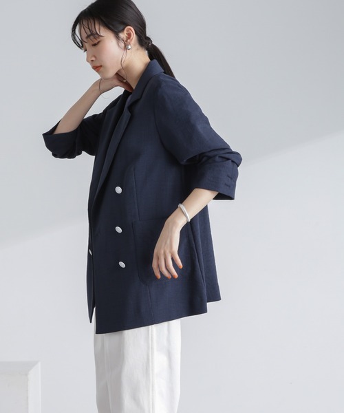 NANO universe（ナノユニバース）の「リネンライクダブルジャケット