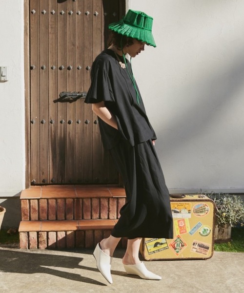 manana suerte（マニャーナスエルテ）の「レーヨンギャザースリーブブラウス（シャツ/ブラウス・レディース・ピンク/ブラック/ブルー・FREE）」の13枚目の写真