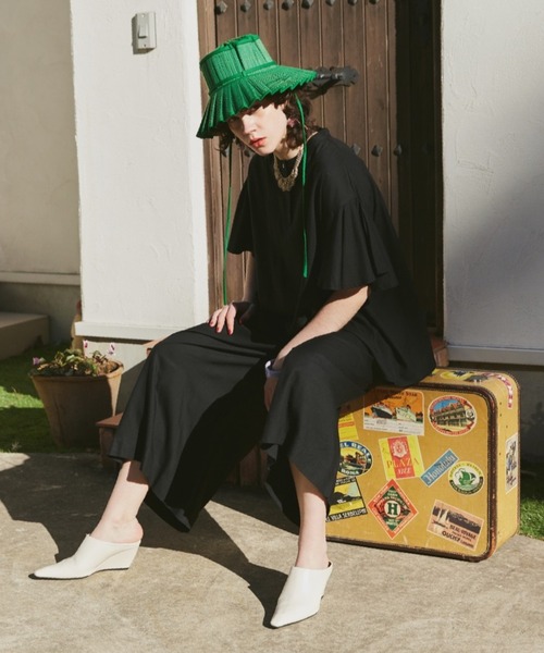 manana suerte（マニャーナスエルテ）の「レーヨンギャザースリーブブラウス（シャツ/ブラウス・レディース・ピンク/ブラック/ブルー・FREE）」の4枚目の写真