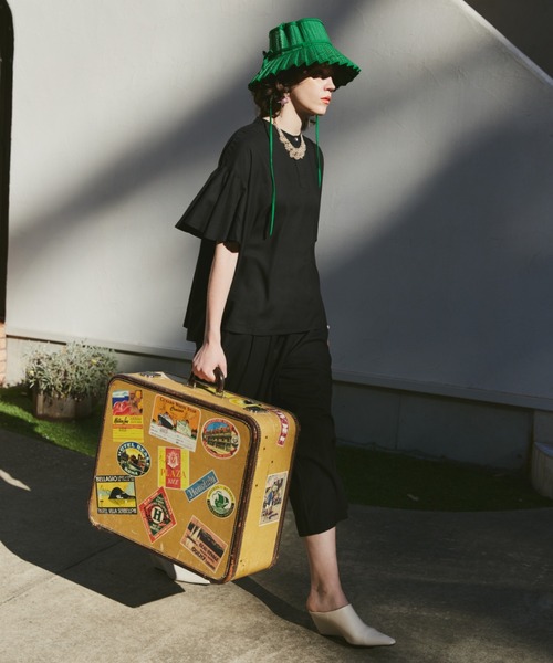 manana suerte（マニャーナスエルテ）の「レーヨンギャザースリーブブラウス（シャツ/ブラウス・レディース・ピンク/ブラック/ブルー・FREE）」の14枚目の写真