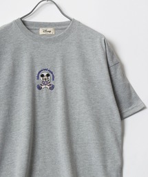Disney/ディズニー ミッキー ミニー ドナルド くまのプーさん プリント 刺繍 オーバーサイズ半袖Tシャツ
