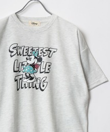 Disney/ディズニー ミッキー ミニー ドナルド くまのプーさん プリント 刺繍 オーバーサイズ半袖Tシャツ