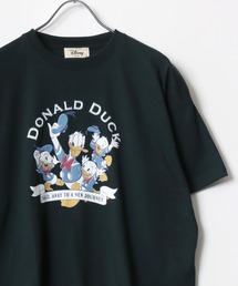Disney/ディズニー ミッキー ミニー ドナルド くまのプーさん プリント 刺繍 オーバーサイズ半袖Tシャツ
