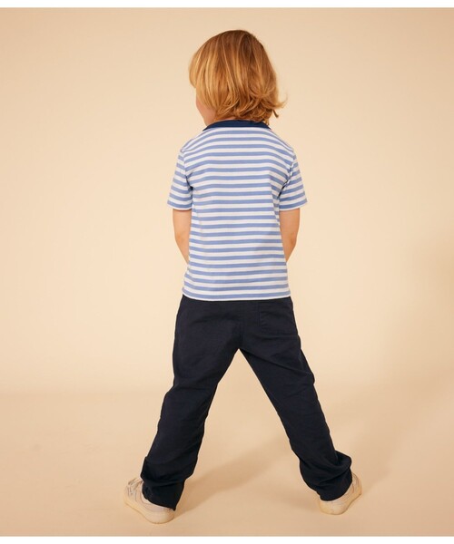 PETIT BATEAU(プチバトー)の「ボーダー半袖Tシャツ(Tシャツ/カットソー・キッズ・グリーン系その他/ホワイト×ブルー・12YEAR/10YEAR/6YEAR/8YEAR)」の3枚目の写真