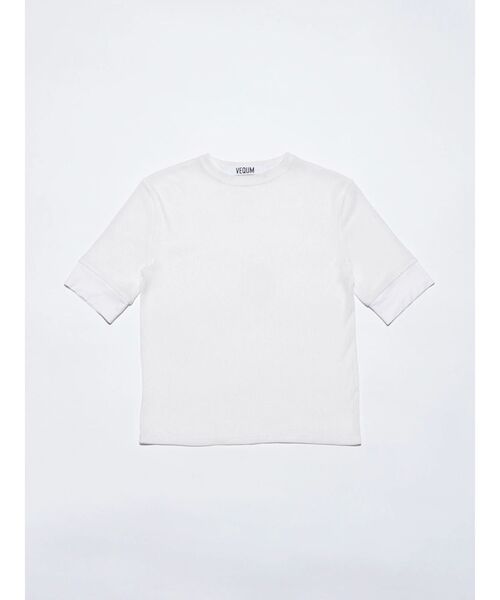 VEQUM（VEQUM）の「【VEQUM】SHEER COMPACT TSHIRT（Tシャツ/カットソー・レディース・ブルー/ホワイト/オレンジ/ブラック・FREE）」の11枚目の写真