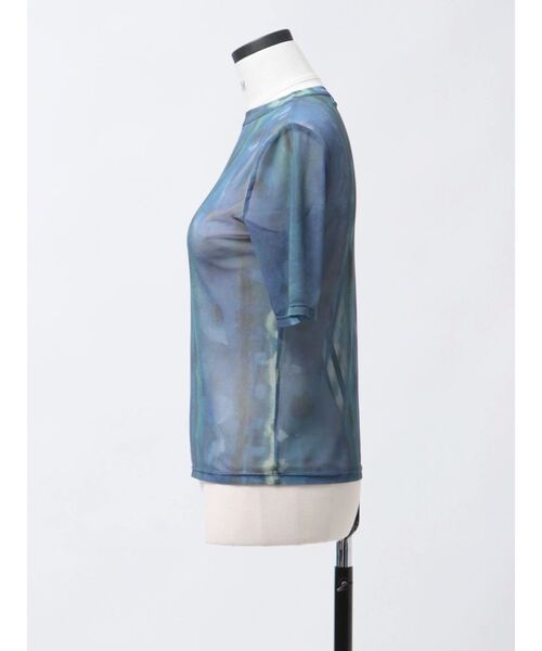VEQUM（VEQUM）の「【VEQUM】SHEER COMPACT TSHIRT（Tシャツ/カットソー・レディース・ブルー/ホワイト/オレンジ/ブラック・FREE）」の19枚目の写真