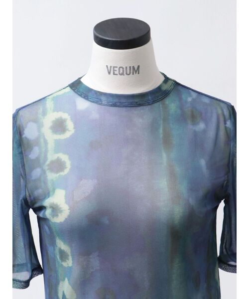 VEQUM（VEQUM）の「【VEQUM】SHEER COMPACT TSHIRT（Tシャツ/カットソー・レディース・ブルー/ホワイト/オレンジ/ブラック・FREE）」の5枚目の写真