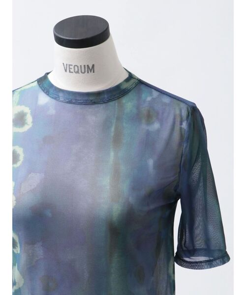 VEQUM（VEQUM）の「【VEQUM】SHEER COMPACT TSHIRT（Tシャツ/カットソー・レディース・ブルー/ホワイト/オレンジ/ブラック・FREE）」の6枚目の写真