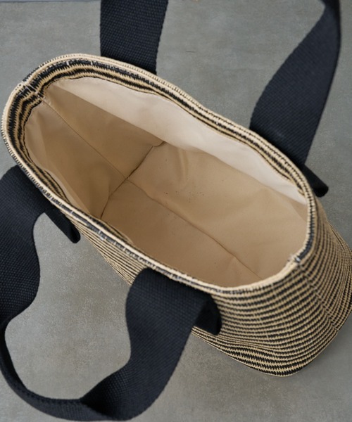 Actually（アクチュアリー）の「かごバッグ 巾着付き（トートバッグ・レディース・ブラック/オレンジ・フリー）」の5枚目の写真