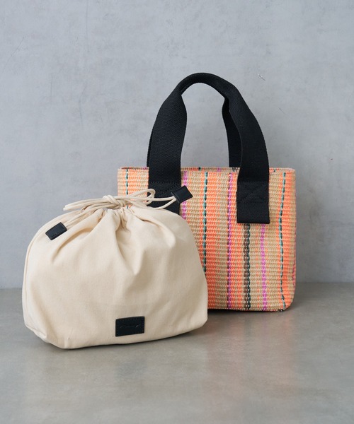 Actually（アクチュアリー）の「かごバッグ 巾着付き（トートバッグ・レディース・ブラック/オレンジ・フリー）」の17枚目の写真