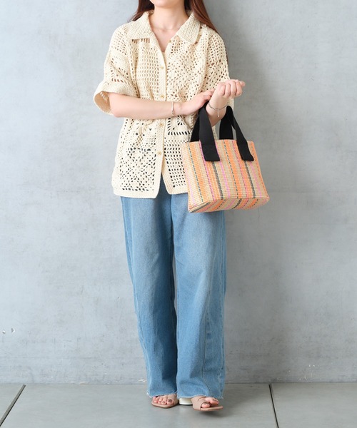 Actually（アクチュアリー）の「かごバッグ 巾着付き（トートバッグ・レディース・ブラック/オレンジ・フリー）」の16枚目の写真