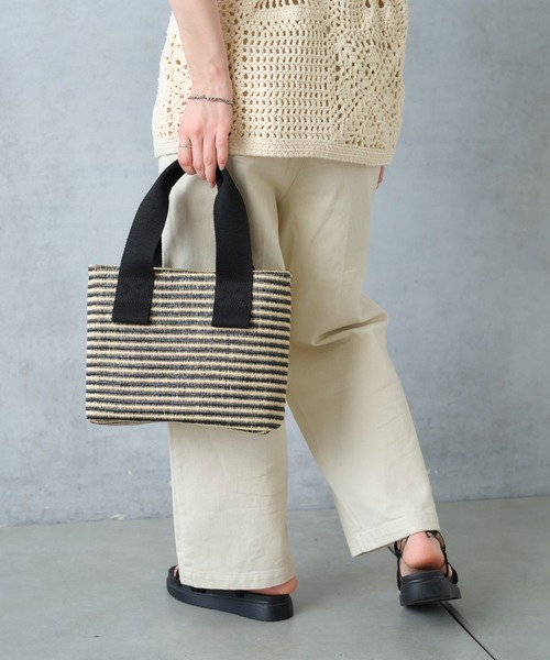 Actually（アクチュアリー）の「かごバッグ 巾着付き（トートバッグ・レディース・ブラック/オレンジ・フリー）」の13枚目の写真