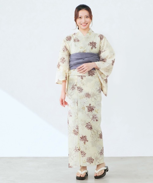 CELEN(セレン)の「【下駄付き/兵児帯ゆかた5点セット】浴衣・兵児帯・腰紐2本・下駄《夏ときめき浴衣》(浴衣・レディース・その他6/その他7/その他8/その他9/その他10/その他11/その他5/その他1/その他2/その他3/その他4/その他12/グレー系1/グレー系2/ホワイト系2/ブルー系/ホワイト系1/ピンク系/アイボリー系2/オレンジ系/アイボリー系1・FREE)」の6枚目の写真