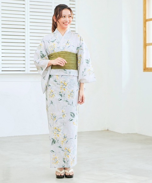 CELEN(セレン)の「【下駄付き/兵児帯ゆかた5点セット】浴衣・兵児帯・腰紐2本・下駄《夏ときめき浴衣》(浴衣・レディース・その他6/その他7/その他8/その他9/その他10/その他11/その他5/その他1/その他2/その他3/その他4/その他12/グレー系1/グレー系2/ホワイト系2/ブルー系/ホワイト系1/ピンク系/アイボリー系2/オレンジ系/アイボリー系1・FREE)」の8枚目の写真