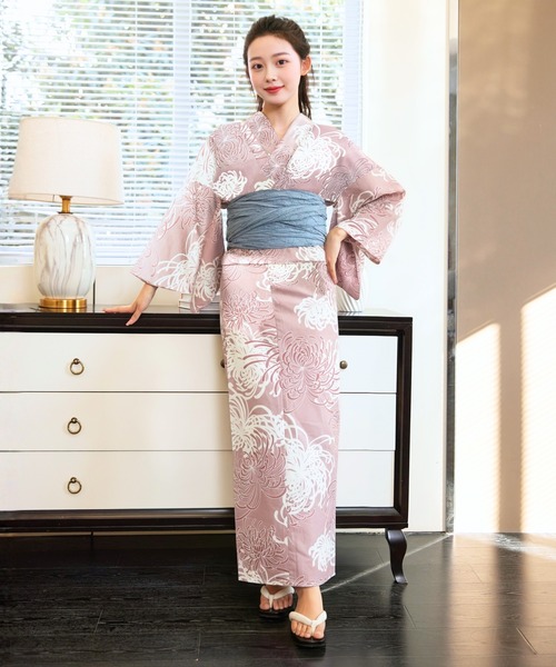 CELEN(セレン)の「【下駄付き/兵児帯ゆかた5点セット】浴衣・兵児帯・腰紐2本・下駄《夏ときめき浴衣》(浴衣・レディース・その他6/その他7/その他8/その他9/その他10/その他11/その他5/その他1/その他2/その他3/その他4/その他12/グレー系1/グレー系2/ホワイト系2/ブルー系/ホワイト系1/ピンク系/アイボリー系2/オレンジ系/アイボリー系1・FREE)」の9枚目の写真