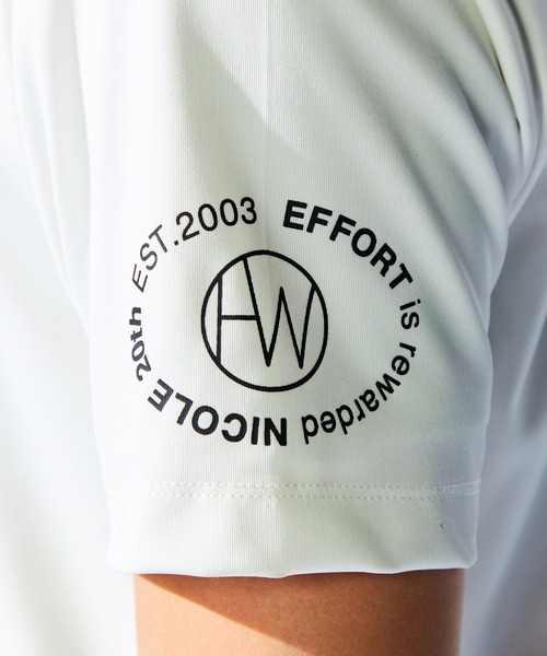 HIDEAWAYS NICOLE（ハイダウェイニコル）の「【20周年記念】ロゴプリント半袖Ｔシャツ（Tシャツ/カットソー・メンズ・ブラック/オフホワイト・MEDIUM/LARGE/X-LARGE）」の10枚目の写真