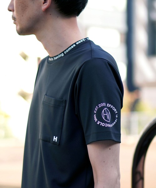 新品▼ HIDEAWAYS ハイダウェイニコル▼ 半袖 Ｖネック バイアスランダムリブカットソー48(L)GRY ハイダウェイ ニコル HIDEAWAYS カットソー Tシャツ Uネック 半袖 50