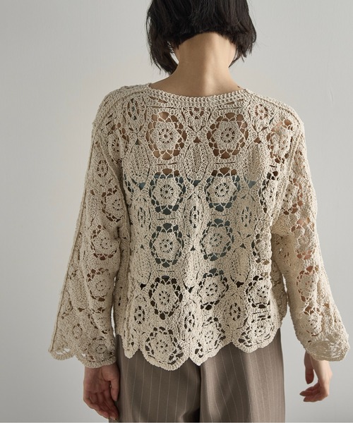 THE YOn（ザヨン）の「トーションレースカーディガン（カーディガン/ボレロ・レディース・ナチュラル/ブラック・FREE）」の11枚目の写真