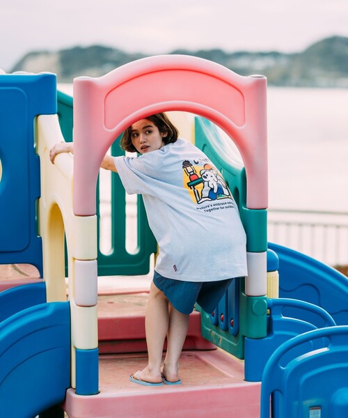【 】リブジャージー素材のカジュアルビーチショーツ FREAK'S STORE（フリークスストア）の「ビーチ ナイロン